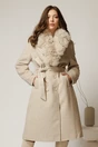 Palton ivoar midi drept cu blanita la guler, 1, dyfashion.ro