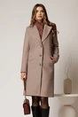 Palton lung gri cu croi drept si inchidere cu nasturi, 1, dyfashion.ro