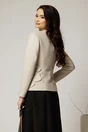 Palton scurt ivoar tip sacou cu nasturi perla si design elegant, 2, dyfashion.ro