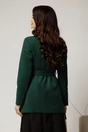 Palton scurt verde din stofa cu nasturi si cordon, 2, dyfashion.ro