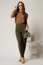 Pantalon kaki din stofa cu croi conic, 3, dyfashion.ro