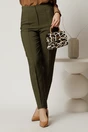 Pantalon kaki din stofa cu croi conic, 1, dyfashion.ro