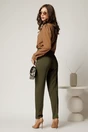 Pantalon kaki din stofa cu croi conic, 2, dyfashion.ro