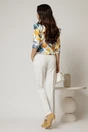 Pantaloni albi cu croi drept si buzunare, 2, dyfashion.ro