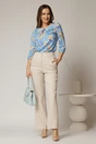 Pantaloni bej cu croi drept si buzunare, 3, dyfashion.ro