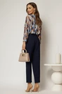 Pantaloni bleumarin cu pliu petrecut, 2, dyfashion.ro