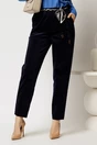 Pantaloni bleumarin din catifea reiata, 1, dyfashion.ro