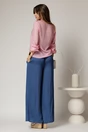 Pantaloni casual bleumarin cu croi lejer si elastic pe talie, 2, dyfashion.ro