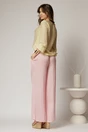 Pantaloni casual roz cu croi lejer si elastic pe talie, 2, dyfashion.ro
