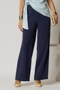 Pantaloni dama beumarin cu croi lejer si snur in talie, 1, dyfashion.ro