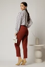 Pantaloni dama conici office caramizii, 2, dyfashion.ro