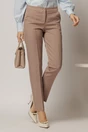 Pantaloni dama conici office taupe, 1, dyfashion.ro