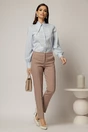 Pantaloni dama conici office taupe, 3, dyfashion.ro