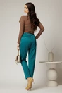 Pantaloni dama conici turcoaz office, 2, dyfashion.ro