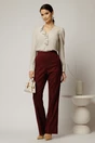 Pantaloni dama grena office croi drept, 3, dyfashion.ro