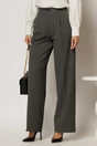 Pantaloni dama gri cu buzunare si croi usor evazat, 1, dyfashion.ro