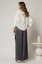 Pantaloni dama gri din satin cu croi larg, 2, dyfashion.ro
