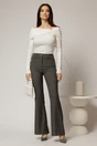 Pantaloni dama gri evazati office din stofa, 3, dyfashion.ro