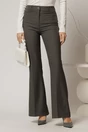 Pantaloni dama gri evazati office din stofa, 1, dyfashion.ro