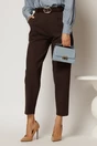Pantaloni dama maro cu croi pana si buzunare, 1, dyfashion.ro