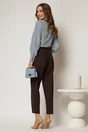 Pantaloni dama maro cu croi pana si buzunare, 2, dyfashion.ro