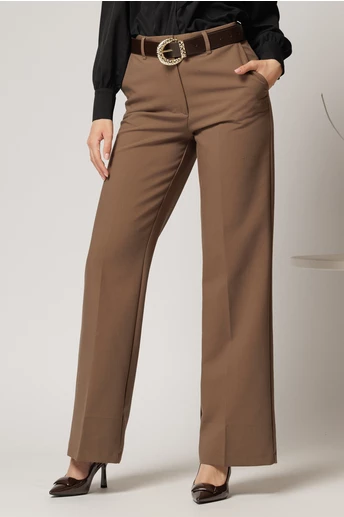 Pantaloni dama maro office cu buzunare