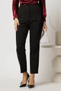 Pantaloni dama negri cu croi conic, 1, dyfashion.ro