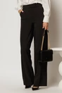 Pantaloni dama negri cu croi drept si inchidere cu doi nasturi, 1, dyfashion.ro