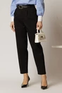 Pantaloni dama negri cu croi pana si buzunare, 1, dyfashion.ro