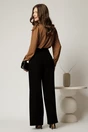Pantaloni dama negri evazati cu buzunare, 2, dyfashion.ro