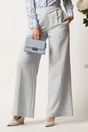 Pantaloni DY Fashion gri din stofa evazati cu betlie pe o parte, 1, dyfashion.ro