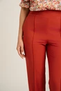 Pantaloni DY Fashion office din stofa rosii cu dunga, 3, dyfashion.ro
