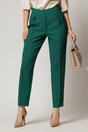 Pantaloni DY Fashion verzi cu pliu din talie si buzunare, 1, dyfashion.ro