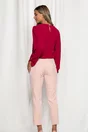 Pantaloni Erika roz deschis cu betelie dubla si buzunare laterale