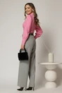 Pantaloni gri cu croi drept cu adaos de viscoza, 2, dyfashion.ro