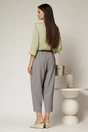 Pantaloni gri de zi din tencel cu snur si elastic pe talie, 2, dyfashion.ro