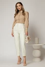 Pantaloni ivoar cu croi conic si talie inalta, 3, dyfashion.ro