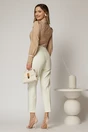 Pantaloni ivoar cu croi conic si talie inalta, 2, dyfashion.ro