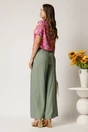 Pantaloni kaki din rayon cu croi lejer si elastic in talie, 2, dyfashion.ro