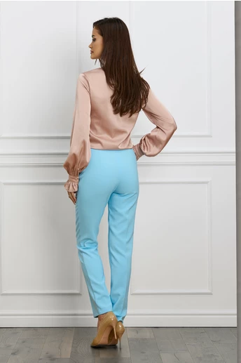 Pantaloni LaDonna bleu cu croi conic