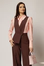 Pantaloni maro evazati cu bretele detasabile, 3, dyfashion.ro