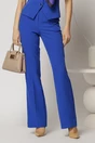 Pantaloni Melody albastri lungi croi usor evazat, 1, dyfashion.ro