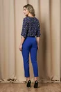 Pantaloni Moze albastri cu aplicatie metalica stil catarama