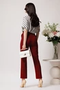 Pantaloni Moze office din stofa bordo cu dunga si buzunare, 3, dyfashion.ro