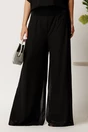 Pantaloni negri din voal evazati, 1, dyfashion.ro