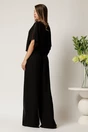 Pantaloni negri din voal evazati, 2, dyfashion.ro
