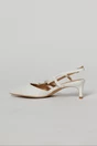 Pantofi albi eleganti cu finisaj lucios si fundita laterala, 3, dyfashion.ro