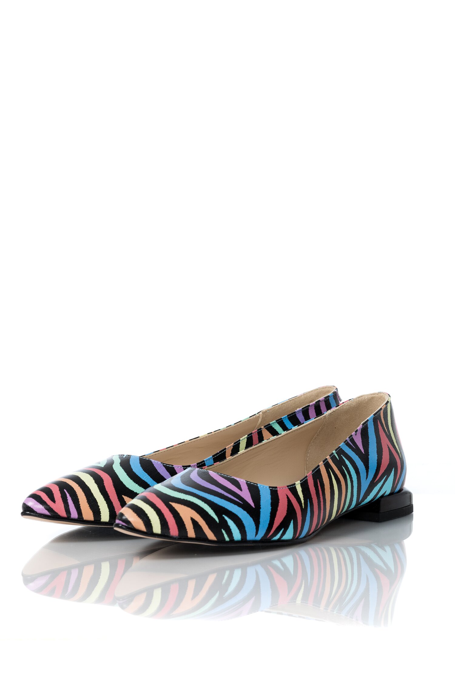 Pantofi Anda fara toc cu imprimeu multicolor dyfashion.ro imagine megaplaza.ro