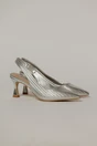 Pantofi argintii din piele ecologica cu design impletit, 1, dyfashion.ro