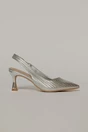 Pantofi argintii din piele ecologica cu design impletit, 2, dyfashion.ro